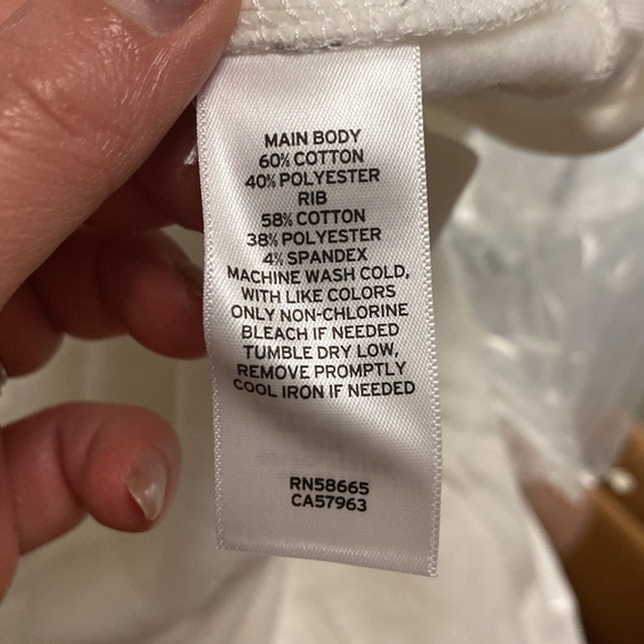 White abound crew neck fleece lined sweater. BNWT - Picture 5 of 5